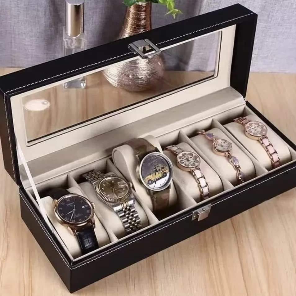 Six Slot Watch Organizer Box